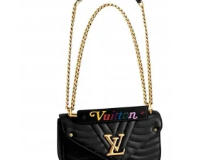 AAA Replica Louis Vuitton New Wave Chain MM Deep Black Noir